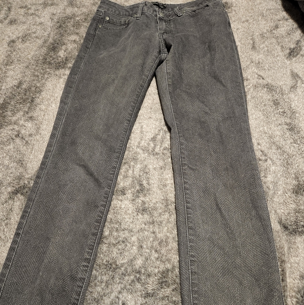 Prana Skinny Jeans, Snake Print, Dark Gray Womens Size 4